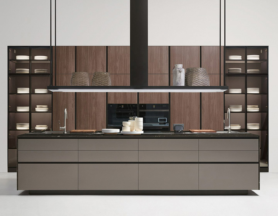 Contemporary Customizable Water-Resistant Wooden Laminate Wall-Mounted Kitchen Cabinet Storage
