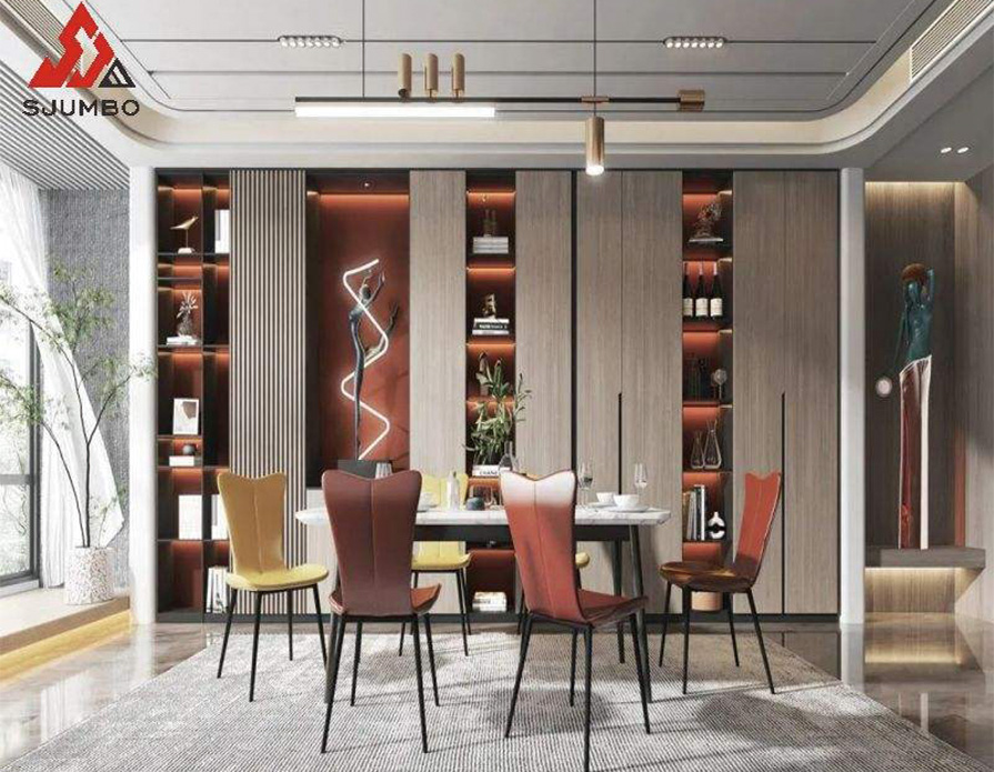 Glass Aluminum Wine Bar Cabinet Panel Wood Living Room Furniture for Home Use Price Competitive