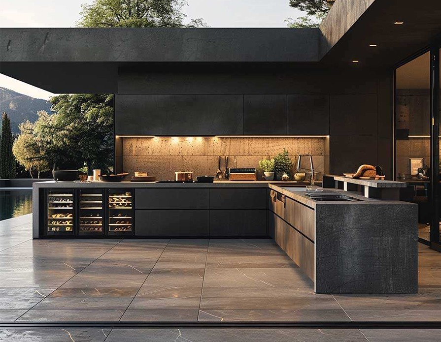 Custom Modern Stainless Steel Outdoor Kitchen Cabinet