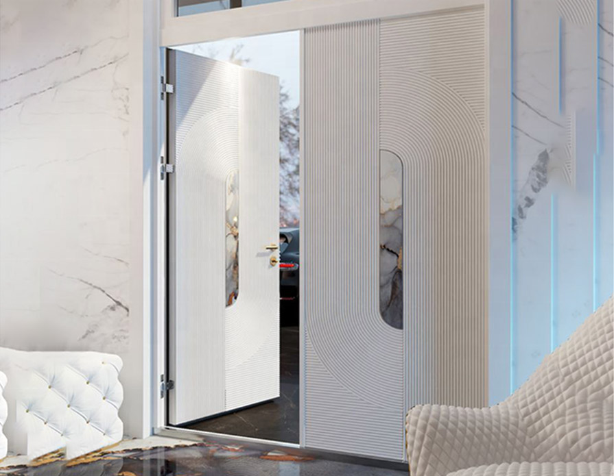 Custom Fire-Rated Interior Wood Door with Digital Lock