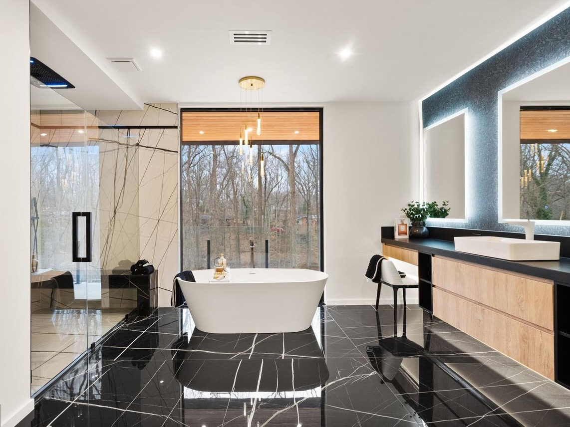 Modern Villa Melamine Finish Cabinet Project in Virginia, USA