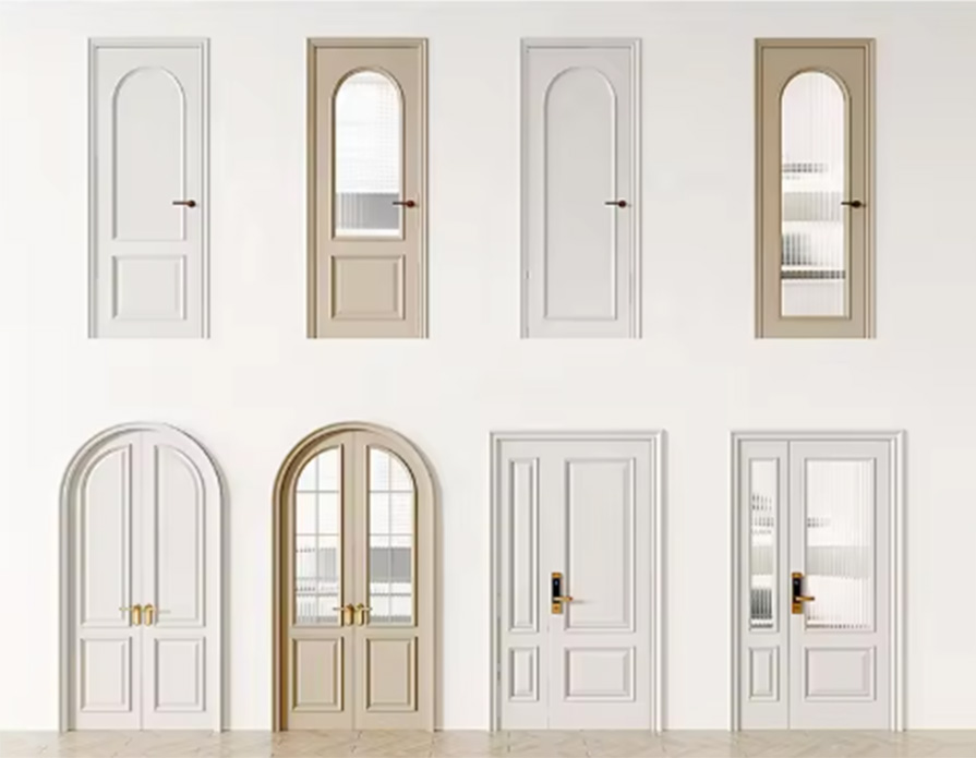 French Style Arched Molding Interior Door Series