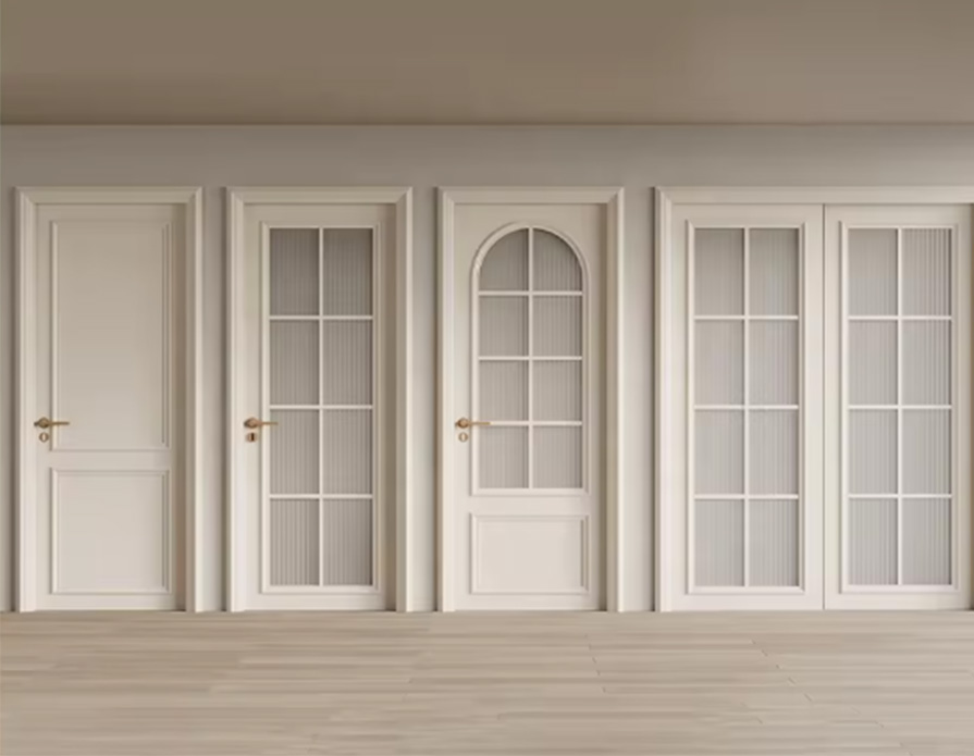 French Style Fluted Glass Interior Door