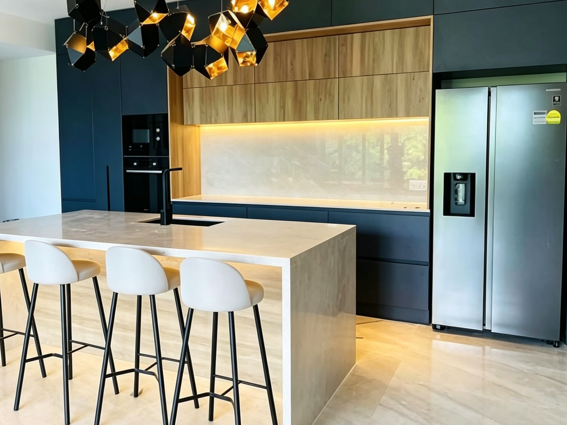 Modern Residential Project with Wood Melamine in Sri Lanka
